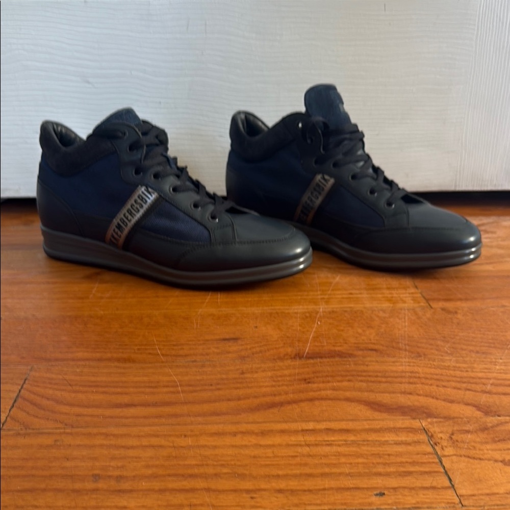 Bikkembergs Black Sneakers Leather Lace-Up Design